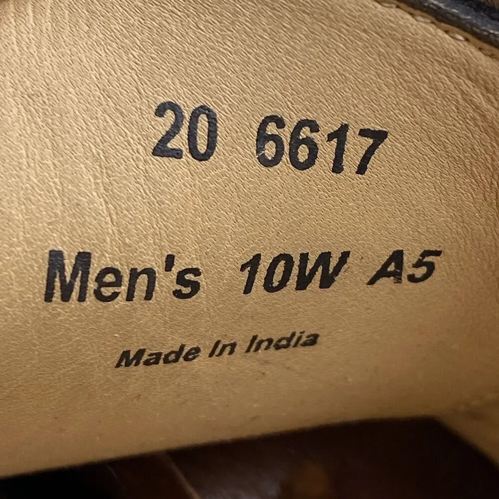 Johnston & Murphy Wingtip Oxford Leather Shoes Men's 10 W Signature Series